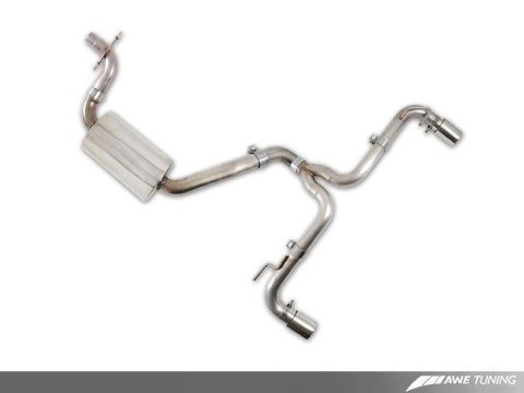 AWE Tuning Mk6 GTI Performance Cat-Back - Chrome Silver Round Tips thumbnail 4