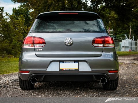AWE Tuning Mk6 GTI Performance Cat-Back - Chrome Silver Round Tips thumbnail 8
