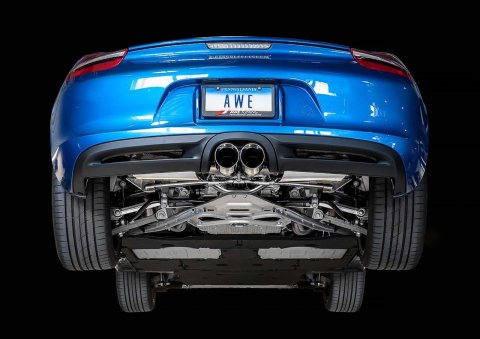 AWE Tuning Porsche 981 Performance Exhaust System - w/Chrome Silver Tips thumbnail 2
