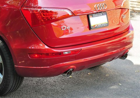 AWE Tuning Audi 8R Q5 3.2L Non-Resonated Exhaust System (Downpipe-Back) - Polished Silver Tips thumbnail 1