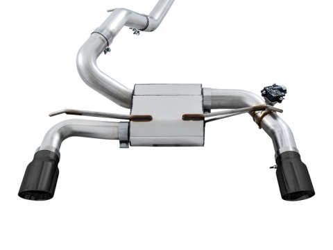 AWE Tuning Ford Focus RS SwitchPath Cat-Back Exhaust - Diamond Black Tips thumbnail 5