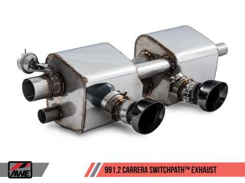 AWE Tuning Porsche 911 (991.2) Carrera / S SwitchPath Exhaust for PSE Cars - Diamond Black Tips thumbnail 4