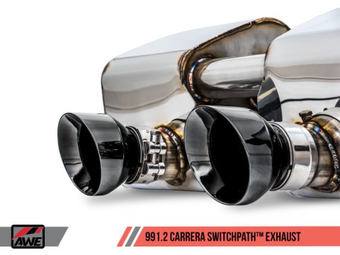 AWE Tuning Porsche 911 (991.2) Carrera / S SwitchPath Exhaust for PSE Cars - Diamond Black Tips thumbnail 8