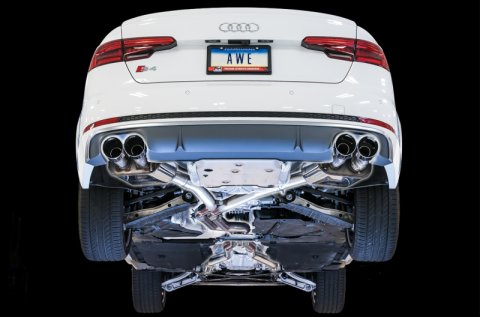AWE Tuning Audi B9 S4 SwitchPath Exhaust - Non-Resonated (Silver 102mm Tips) thumbnail 4