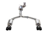 AWE Tuning Audi C7.5 A7 3.0T Touring Edition Exhaust - Quad Outlet Diamond Black Tips thumbnail 2