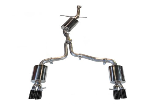 AWE Tuning Audi B8 A5 2.0T Touring Edition Exhaust - Quad Outlet Diamond Black Tips thumbnail 4