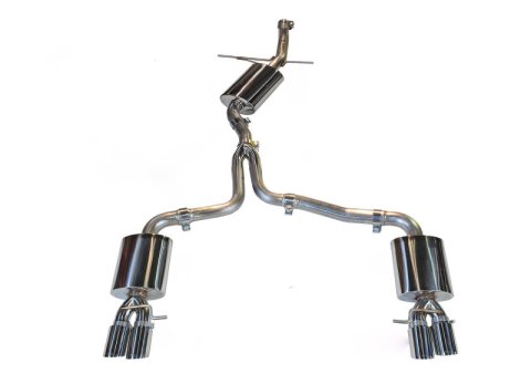 AWE Tuning Audi B8 A5 2.0T Touring Edition Exhaust - Quad Outlet Diamond Black Tips thumbnail 5