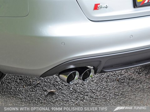 AWE Tuning Audi B8.5 S4 3.0T Touring Edition Exhaust System - Chrome Silver Tips (102mm) thumbnail 2