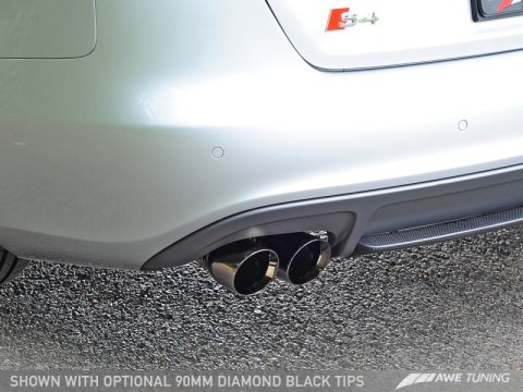 AWE Tuning Audi B8.5 S4 3.0T Touring Edition Exhaust System - Diamond Black Tips (102mm) thumbnail 2
