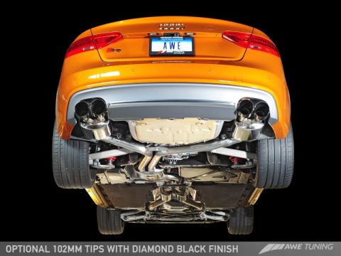 AWE Tuning Audi B8.5 S5 3.0T Touring Edition Exhaust System - Polished Silver Tips (102mm) thumbnail 1