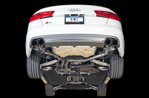AWE Tuning Audi C7 / C7.5 S6 4.0T Touring Edition Exhaust - Diamond Black Tips thumbnail 9