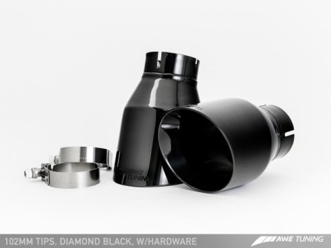 AWE Tuning Audi C7 A6 3.0T Touring Edition Exhaust - Dual Outlet Diamond Black Tips thumbnail 5