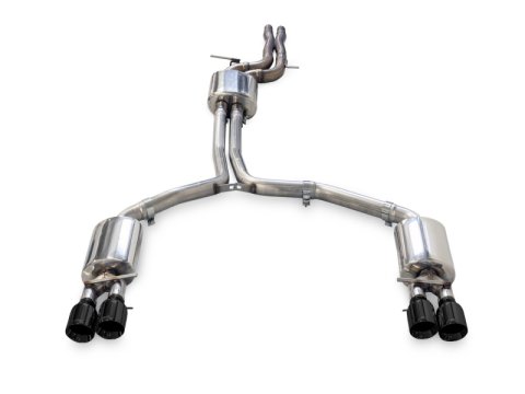 AWE Tuning Audi C7.5 A6 3.0T Touring Edition Exhaust - Quad Outlet Diamond Black Tips thumbnail 1