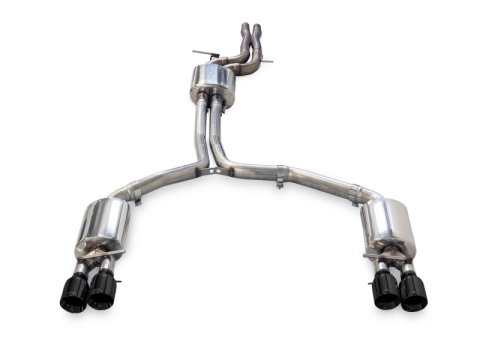 AWE Tuning Audi C7.5 A6 3.0T Touring Edition Exhaust - Quad Outlet Diamond Black Tips thumbnail 2