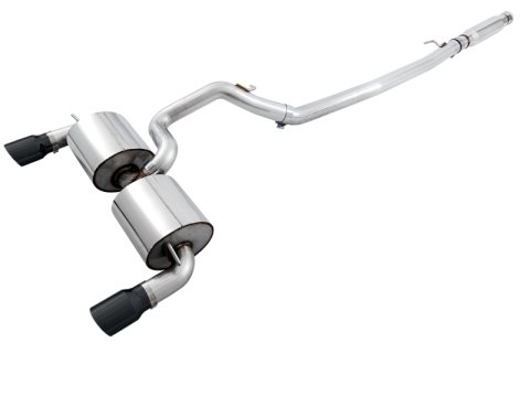 AWE Tuning Ford Focus RS Touring Edition Cat-Back Exhaust - Resonated - Diamond Black Tips thumbnail 1