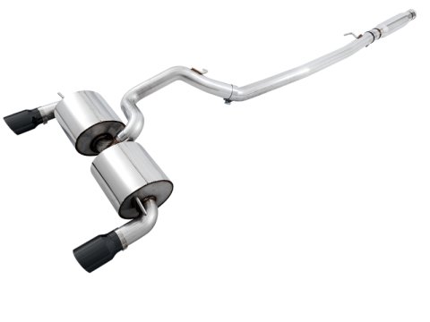 AWE Tuning Ford Focus RS Touring Edition Cat-Back Exhaust - Resonated - Diamond Black Tips thumbnail 2