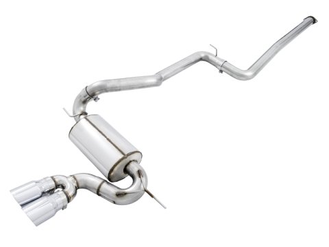 AWE Tuning Ford Focus ST Touring Edition Cat-Back Exhaust - Non-Resonated - Chrome Silver Tips thumbnail 3