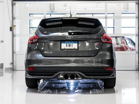 AWE Tuning Ford Focus ST Touring Edition Cat-Back Exhaust - Non-Resonated - Chrome Silver Tips thumbnail 8