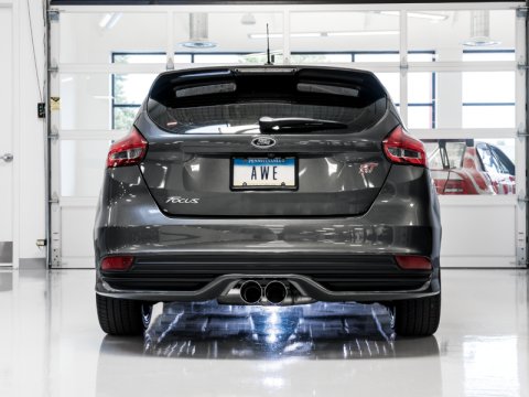 AWE Tuning Ford Focus ST Touring Edition Cat-Back Exhaust - Non-Resonated - Diamond Black Tips thumbnail 6