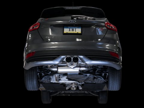AWE Tuning Ford Focus ST Touring Edition Cat-Back Exhaust - Non-Resonated - Diamond Black Tips thumbnail 9