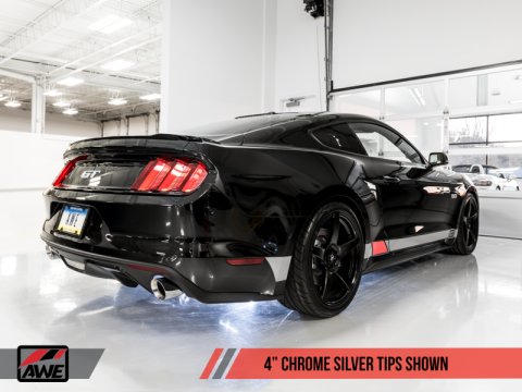 AWE Tuning S550 Mustang GT Cat-Back Exhaust - Touring Edition (Chrome Silver Tips) thumbnail 4