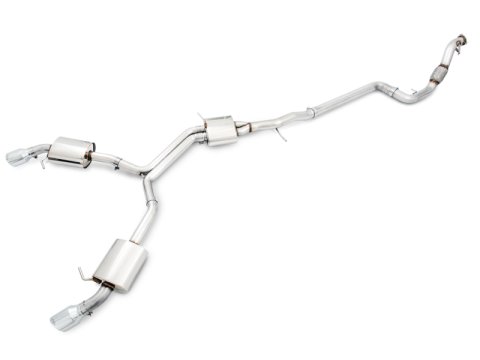 AWE Tuning Audi B9 A4 Touring Edition Exhaust Dual Outlet - Chrome Silver Tips (Includes DP) thumbnail 6