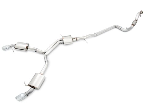 AWE Tuning Audi B9 A4 Touring Edition Exhaust Dual Outlet - Chrome Silver Tips (Includes DP) thumbnail 7