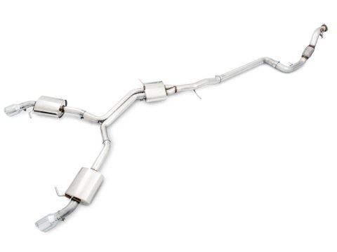AWE Tuning Audi B9 A4 Touring Edition Exhaust Dual Outlet - Chrome Silver Tips (Includes DP) thumbnail 8