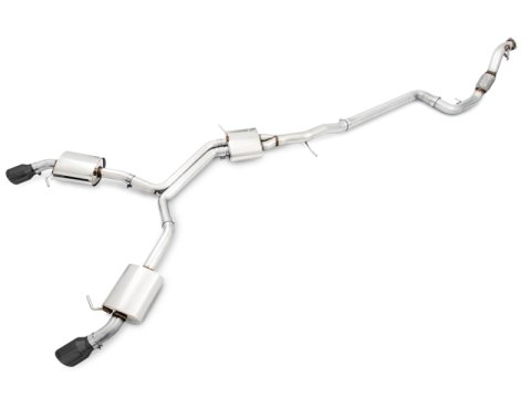 AWE Tuning Audi B9 A4 Touring Edition Exhaust Dual Outlet - Diamond Black Tips (Includes DP) thumbnail 6