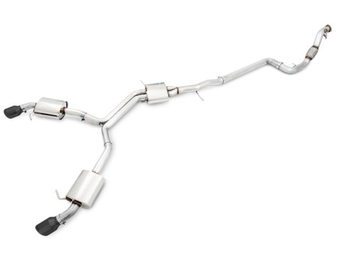 AWE Tuning Audi B9 A4 Touring Edition Exhaust Dual Outlet - Diamond Black Tips (Includes DP) thumbnail 7