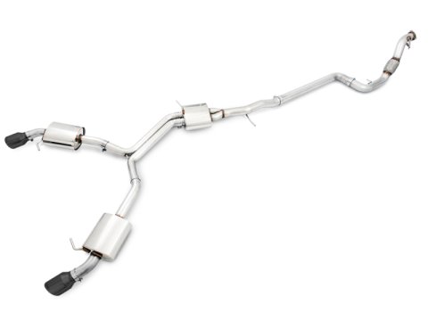 AWE Tuning Audi B9 A4 Touring Edition Exhaust Dual Outlet - Diamond Black Tips (Includes DP) thumbnail 8