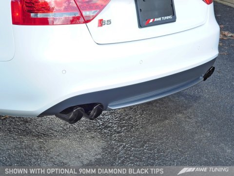 AWE Tuning Audi B8.5 S5 3.0T Touring Edition Exhaust System - Diamond Black Tips (90mm) thumbnail 1