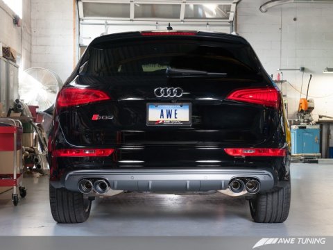 AWE Tuning Audi 8R SQ5 Touring Edition Exhaust - Quad Outlet Chrome Silver Tips thumbnail 1