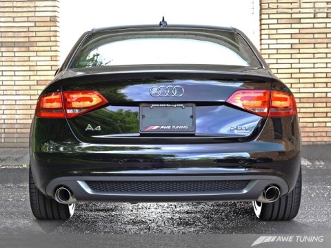 AWE Tuning Audi B8 A4 Touring Edition Exhaust - Dual Outlet Diamond Black Tips thumbnail 3