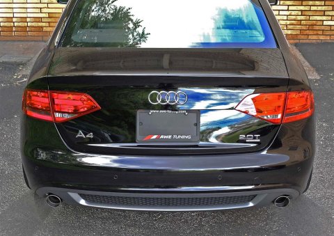 AWE Tuning Audi B8 A4 Touring Edition Exhaust - Dual Outlet Polished Silver Tips thumbnail 1