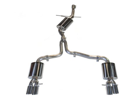 AWE Tuning Audi B8 A4 Touring Edition Exhaust - Quad Tip Polished Silver Tips - Does Not Fit Cabrio thumbnail 5