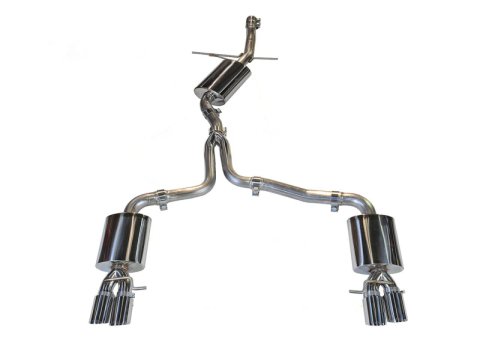 AWE Tuning Audi B8 A4 Touring Edition Exhaust - Quad Tip Polished Silver Tips - Does Not Fit Cabrio thumbnail 6