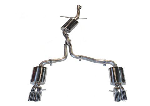 AWE Tuning Audi B8 A4 Touring Edition Exhaust - Quad Tip Polished Silver Tips - Does Not Fit Cabrio thumbnail 7