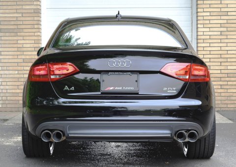 AWE Tuning Audi B8 A4 Touring Edition Exhaust - Quad Tip Polished Silver Tips - Does Not Fit Cabrio thumbnail 9