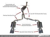 AWE Tuning Audi B8 A5 2.0T Touring Edition Exhaust - Quad Outlet Polished Silver Tips thumbnail 1