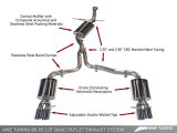 AWE Tuning Audi B8 A5 2.0T Touring Edition Exhaust - Quad Outlet Polished Silver Tips thumbnail 2