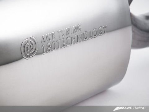 AWE Tuning Audi B8 A5 2.0T Touring Edition Single Outlet Exhaust - Polished Silver Tips thumbnail 2