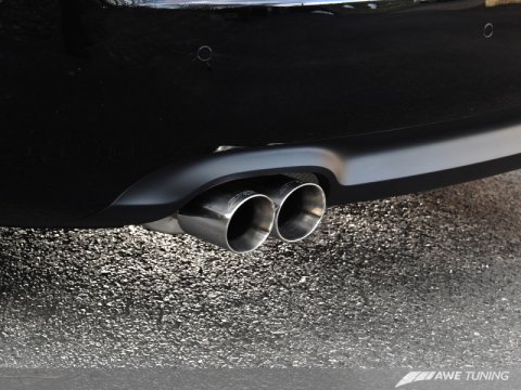 AWE Tuning Audi B8 A5 2.0T Touring Edition Single Outlet Exhaust - Polished Silver Tips thumbnail 9