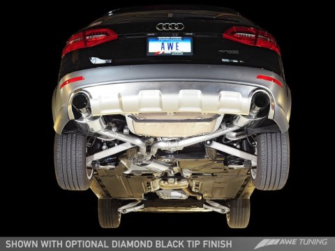 AWE Tuning Audi B8.5 All Road Touring Edition Exhaust - Dual Outlet Polished Silver Tips thumbnail 4