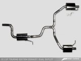 AWE Tuning VW CC Touring Edition Exhaust Dual Outlet - Diamond Black Tips thumbnail 7