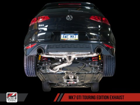 AWE Tuning VW MK7 GTI Touring Edition Exhaust - Chrome Silver Tips thumbnail 4
