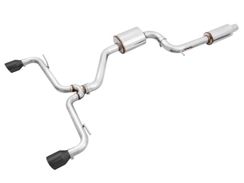 AWE Tuning VW MK7 GTI Touring Edition Exhaust - Diamond Black Tips thumbnail 7