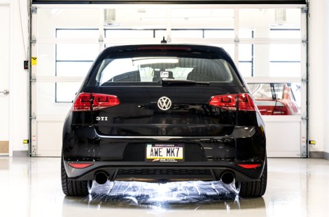 AWE Tuning VW MK7 GTI Touring Edition Exhaust - Diamond Black Tips thumbnail 8