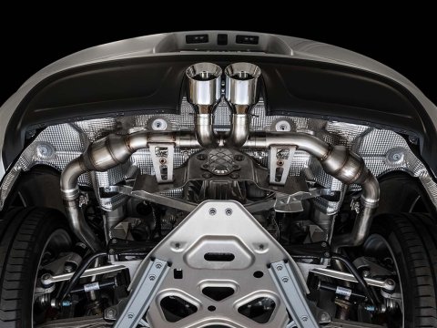 AWE Tuning Porsche 718 Boxster / Cayman Touring Edition Exhaust - Chrome Silver Tips thumbnail 1