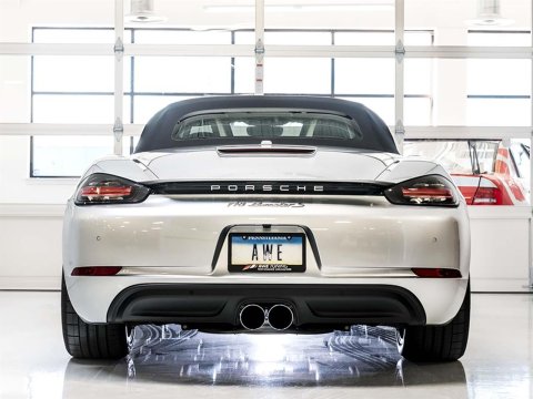 AWE Tuning Porsche 718 Boxster / Cayman Touring Edition Exhaust - Chrome Silver Tips thumbnail 2